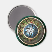 Celtic Knot Round Magnet (Vorderseite/Rückseite)