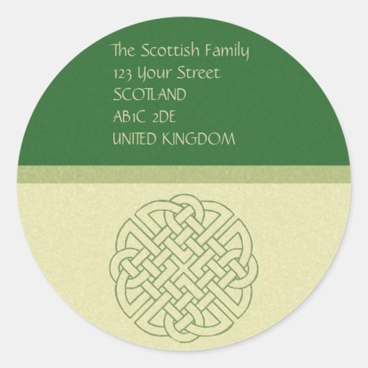 Celtic Knot Runder Aufkleber (Vorderseite)