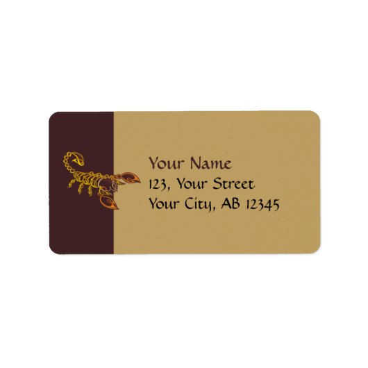 Celtic Knot Scorpion Adressaufkleber (Vorne)