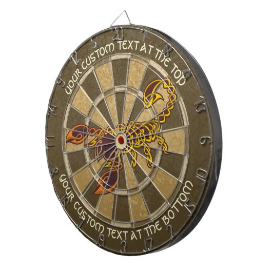 Celtic Knot Scorpion Dart Board Dartscheibe (Vorderseite rechts)
