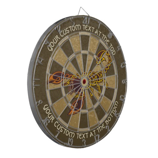 Celtic Knot Scorpion Dart Board Dartscheibe (Vorderseite Links)