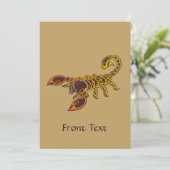 Celtic Knot Scorpion Einladung (Stehend Vorderseite)