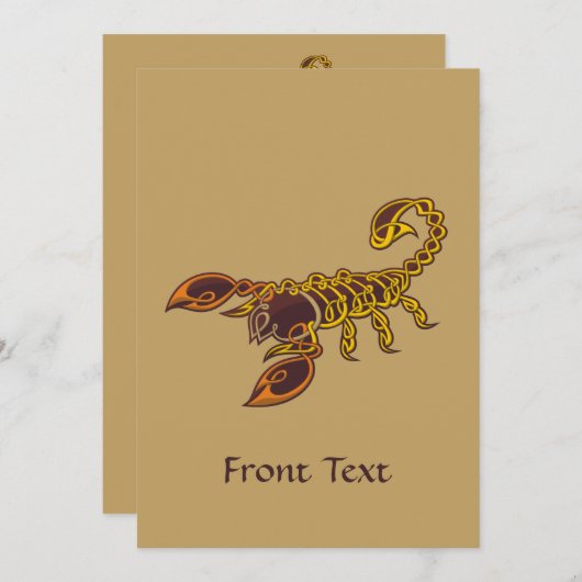 Celtic Knot Scorpion Einladung (Vorne/Hinten)