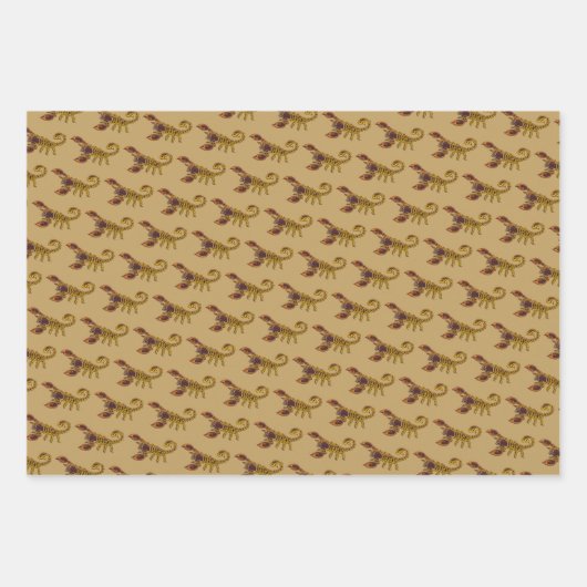 Celtic Knot Scorpion Geschenkpapier Set (Vorderseite)