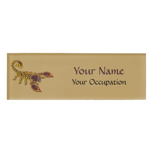 Celtic Knot Scorpion Namenschild (Vorderseite)