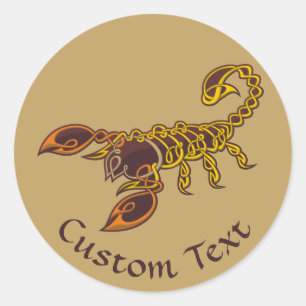 Celtic Knot Scorpion Runder Aufkleber