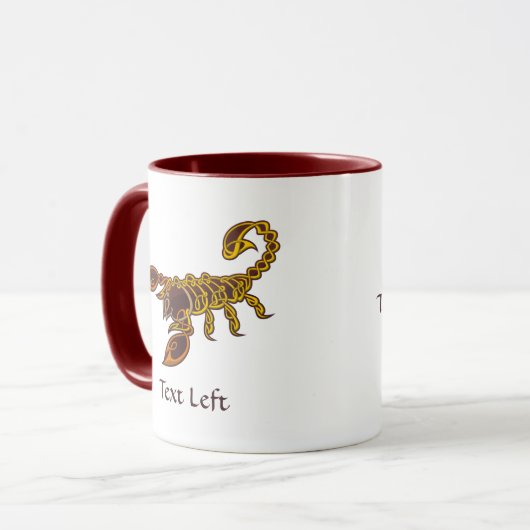 Celtic Knot Scorpion Tasse (Vorderseite Links)