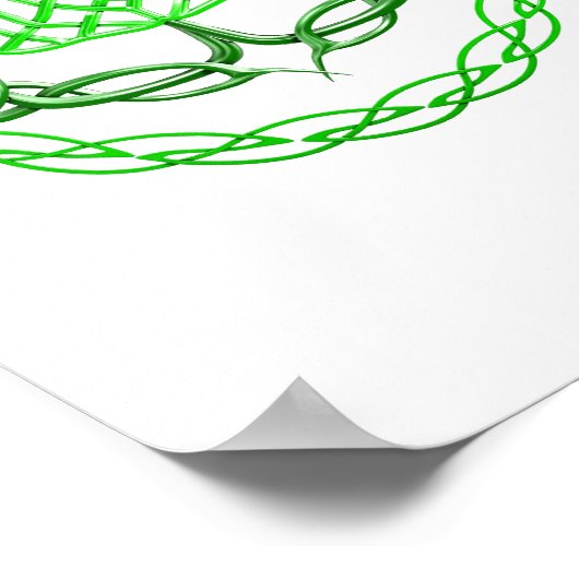 Celtic Knot Scottish Thistle Poster (Ecke)