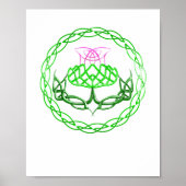 Celtic Knot Scottish Thistle Poster (Vorne)