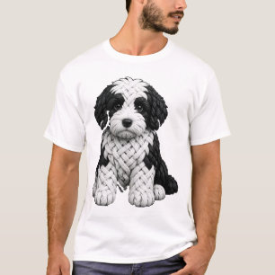 Celtic Knot Sheepadoodle Hundekunst T-Shirt