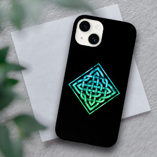 Celtic Knot - Single Blue Green iPhone 14 Fall Case-Mate iPhone 14 Hülle