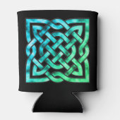 Celtic Knot - Single Square Blue Green Dosenkühler (Rückseite)