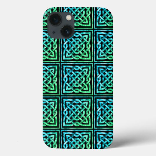Celtic Knot - Square Blue Green Case-Mate iPhone Hülle (Rückseite)