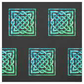 Celtic Knot - Square Blue Green Design Stoff (Muster)