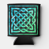 Celtic Knot - Square Blue Green Dosenkühler (Vorderseite)