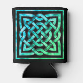 Celtic Knot - Square Blue Green Dosenkühler (Rückseite)