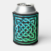 Celtic Knot - Square Blue Green Dosenkühler (Kanne Rückseite)
