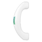 Celtic Knot - Square Blue Green Keramik Schrankknauf (Seitenansicht)