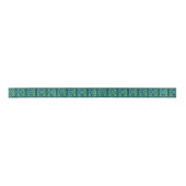 Celtic Knot - Square Blue Green Satinband (Vorderseite)