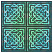 Celtic Knot - Square Blue Green Stoff (Muster)
