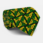 Celtic Knot Square Green and Yellow Krawatte (Gerollt)