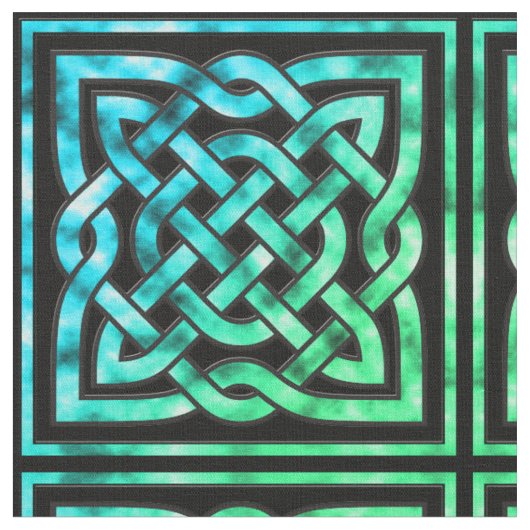 Celtic Knot - Square Pattern Fabric Stoff (Nahaufnahme)