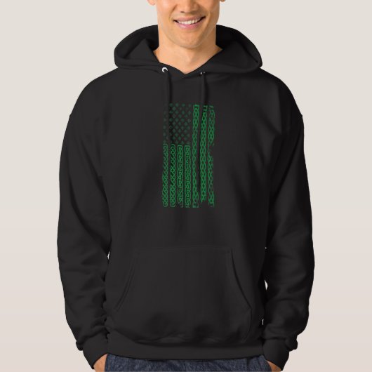 Celtic knot Stripes American flag Irish Patrick's  Hoodie (Vorderseite)