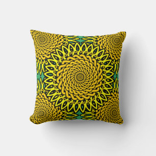 Celtic Knot Sunflower Pattern Throw Kissen