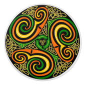 Celtic Knot Swirl Door Knob Kabinett Pull Keramikknauf (Vorderseite)