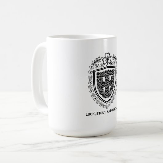 Celtic Knot T-Shirt, Symmetrical Shield Kaffeetasse (Vorderseite Links)