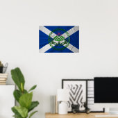 Celtic Knot Thistle and Flag Poster (Heimbüro)