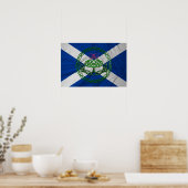 Celtic Knot Thistle and Flag Poster (Küche)