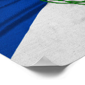 Celtic Knot Thistle and Flag Poster (Ecke)