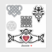 Celtic Knot Thistle Claddagh Vinyl Cutout Aufkleber (Blatt)