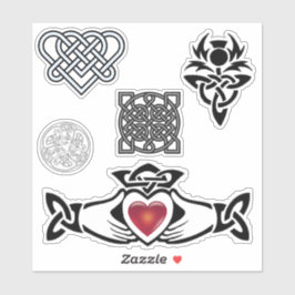 Celtic Knot Thistle Claddagh Vinyl Cutout Aufkleber