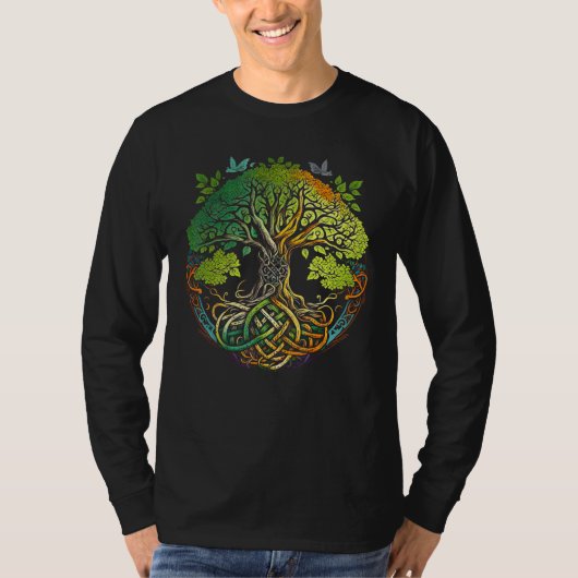 Celtic knot tree life or Gaelic knotwork Oak of li T-Shirt (Vorderseite)