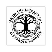 Celtic Knot Tree of Life #2F Library Book Name Permastempel (Design)