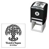 Celtic Knot Tree of Life Couple Names Date Permastempel (Beispiel)
