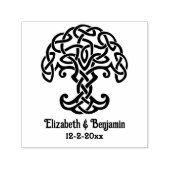 Celtic Knot Tree of Life Couple Names Date Permastempel (Design)