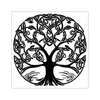 Celtic Knot Tree of Life Design Gummistempel