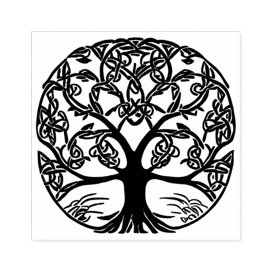 Celtic Knot Tree of Life Design Gummistempel (Prägung)