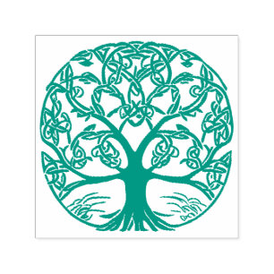Celtic Knot Tree of Life Design Permastempel
