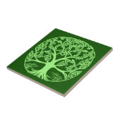 Celtic Knot Tree of Life Emerald Green Fliese (Seite)