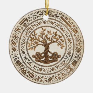 Celtic Knot Tree of life - Yggdrasil Keramik Ornament