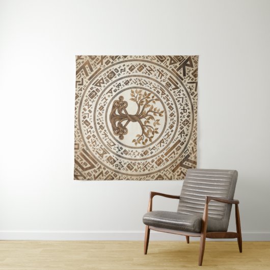 Celtic Knot Tree of life -Yggdrasil Wandteppich (Beispiel (Horizontal))