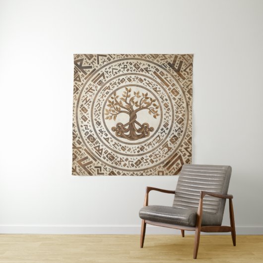 Celtic Knot Tree of life -Yggdrasil Wandteppich (Beispiel)