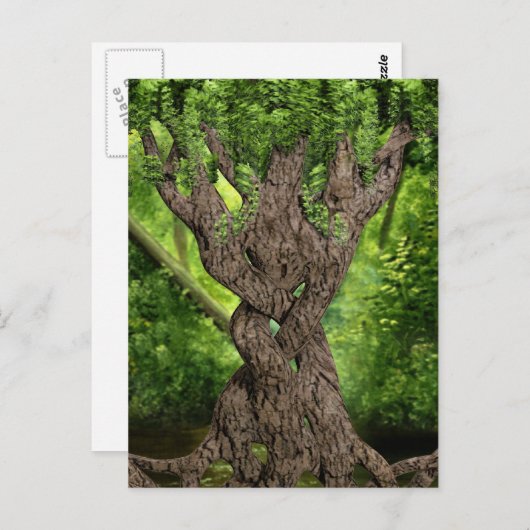 Celtic Knot Tree Postkarte (Vorne/Hinten)