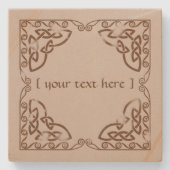 Celtic Knot Tribal Design Brown Weatherversion Steinuntersetzer (Vorderseite)