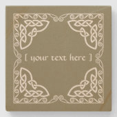 Celtic Knot Tribal Design Clear Border Version Steinuntersetzer (Vorderseite)