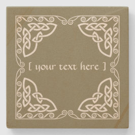 Celtic Knot Tribal Design Clear Border Version Steinuntersetzer